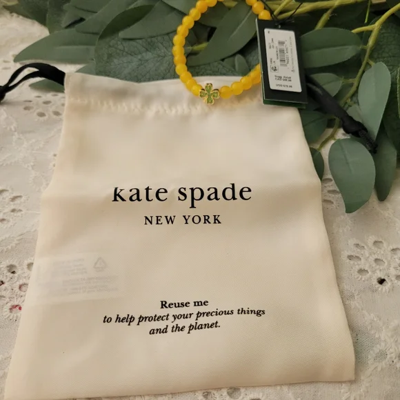 Kate Spade Gold and Yellow Jade Bracelet - Picture 3 of 4